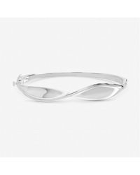 Inicio - Sterling Plated Wave Bangle - Lyst
