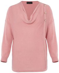 Phase Eight - Dana Cowl Neck Button Trim Knit - Lyst