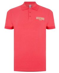 Moschino - Logo Print Polo Shirts - Lyst