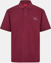 HUGO - Delastolo Cotton Short Sleeve Polo Shirt - Lyst
