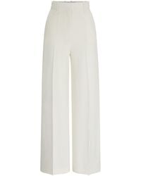 BOSS - Tikela Straight Leg Trousers, Straight Leg Design - Lyst