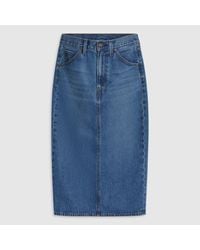 Levi's - High-Rise Back Slit Skirt - Lyst