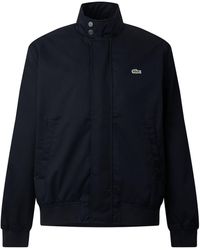 Lacoste - Twill Cotton Long Sleeve Harrington Jacket - Lyst