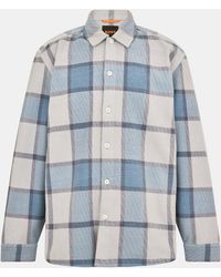 BOSS - Checked Soft Flannel Overshirt (Locky) - Lyst