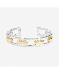 Inicio - Two Tone Polished Cuff Bracelet - Lyst