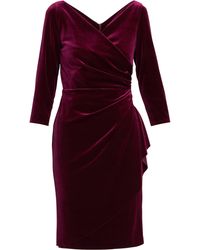 Gina Bacconi - Zoe Velvet Wrap Dress - Lyst