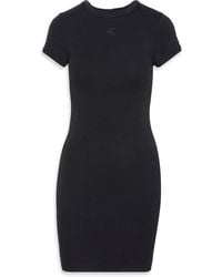 Calvin Klein - Short Sleeve Ribbed Mini Dress - Lyst