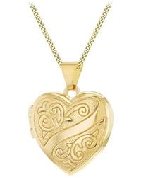 Be You - 9ct Engraved Heart Locket - Lyst