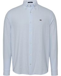 Tommy Hilfiger - Regular Linen Long-Sleeve Plain Shirt - Lyst