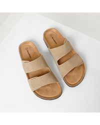 Threadbare - Faux Suede Two Strap Sandals - Lyst