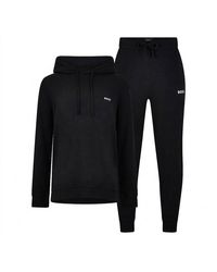 BOSS - Textured Waffle Full Tracksuit With Logo Detail - Lyst