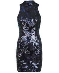 little mistress tara navy floral embroidery midi dress