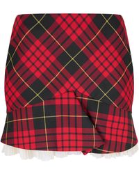 McQueen - Alex Kick Mini Skirt - Lyst