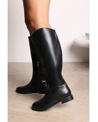 Where's That From - Flat Heel Knee High Boot - Lyst