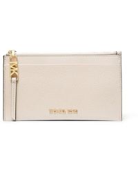 MICHAEL Michael Kors - Empire Large Pebbled Leather Card Case - Lyst