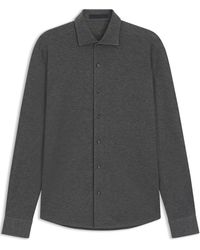 BOSS - Rudy Double Breasted Lyocell Long Sleeve Slim Fit Shirt - Lyst