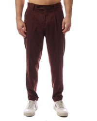 BOSS - Tailored Fit Pleated Trousers - Lyst