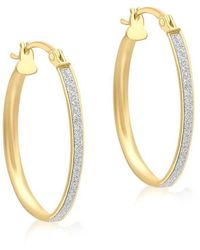 Be You - 9ct Stardust Hoops - Lyst