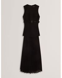 Ted Baker - Ted Pleat Midi Dress Ld71 - Lyst