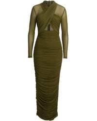 Bardot - Aliyah Mesh Long Sleeve Midi Bodycon Dress - Lyst