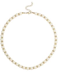 Mason Knight Yager - Faux 6Mm Pearl And Crystal Bead Necklace - Lyst