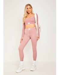 Missy Empire - Missy Sport Tab Logo Thick Gym Leggings - Lyst