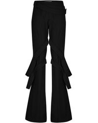 Ambush - Strap-detail Flared Trousers - Lyst