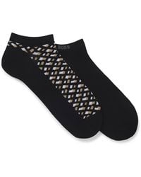 BOSS - As Monogram Trainer Socks - Lyst