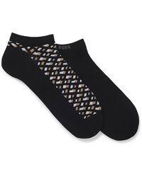 BOSS - As Monogram Trainer Socks - Lyst