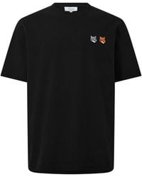 Maison Kitsuné - Double Fox Hooded Comfort T-Shirt - Lyst