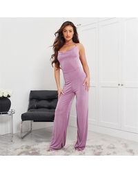 I Saw It First - Halter Cowl Neck Wide Leg Jumpsuit - Lyst