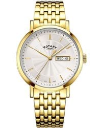 Rotary - Heritage Dial Ss Bracelet Watch - Lyst