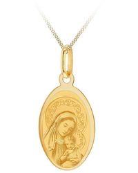Be You - 9ct Mary And Child Pendant Necklace - Lyst