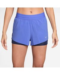 Nike - Dri-Fit Swift Mid-Rise 3 2-In-1 Shorts - Lyst