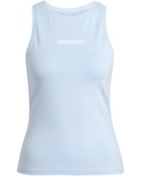 adidas - Essentials Linear Slim Cotton Tank Top - Lyst