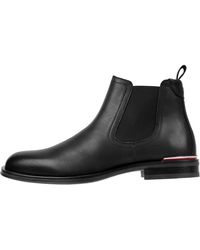 Tommy Hilfiger - Leather Low Chelsea Boots - Lyst
