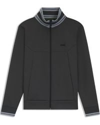 BOSS - Full Zipped Zone Short Sleeve Polo Shirt - Lyst