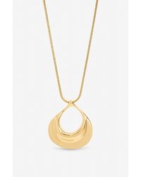 Mood - Plated Polished Long Open Drop Pendant - Lyst