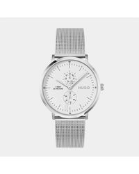 HUGO - Gents #Style Stainless Steel Mesh Watch - Lyst