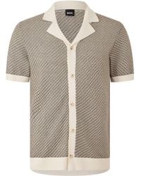 BOSS - Patterned Short Sleeve Shirt - Lyst