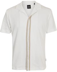 BOSS - Pasini Short Sleeve Collared Shirt With Contrast Trim - Lyst