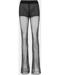 HUGO - X Bella Poarch Slim-Fit Glitter-Mesh Trousers - Lyst