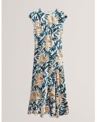 Ted Baker - Print Sleeveless Tea Dress - Lyst