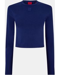 HUGO - Long Sleeve Logo T-Shirt - Lyst