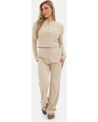 I Saw It First - Ribbed Wide Leg Trouser - Lyst