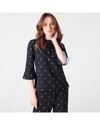 Biba - Contour Cuff Shell Blouse - Lyst