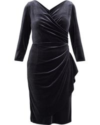 Gina Bacconi - Zoe Velvet Wrap Dress - Lyst