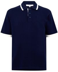 Maison Kitsuné - Comfort Knitted Short Sleeve Polo Shirt - Lyst