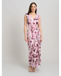 Gina Bacconi - Perla Stretch Floral Diamante Trim Maxi Dress - Lyst