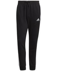 adidas - Essentials French Terry Tapered Cuff 3-stripes Jog joggers - Lyst